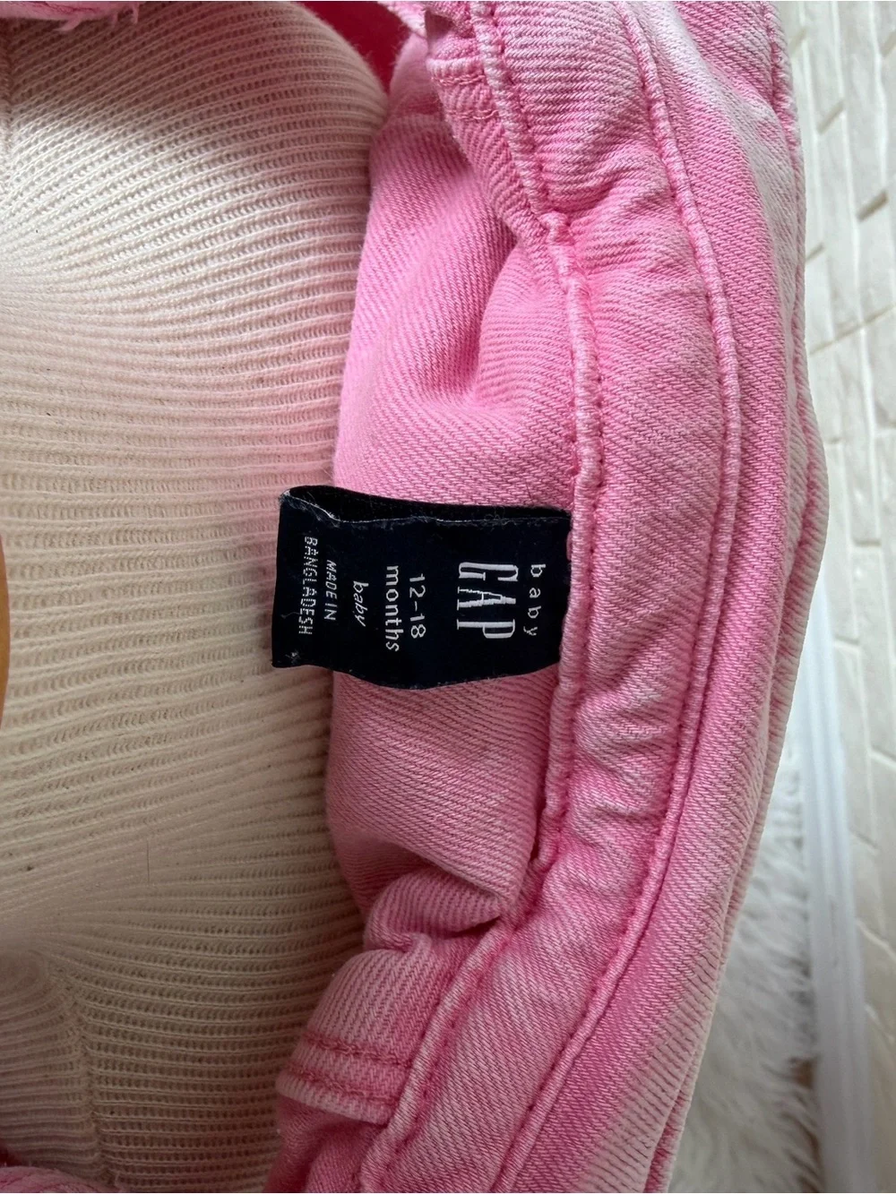 GAP Pink Sleeveless Denim Vest